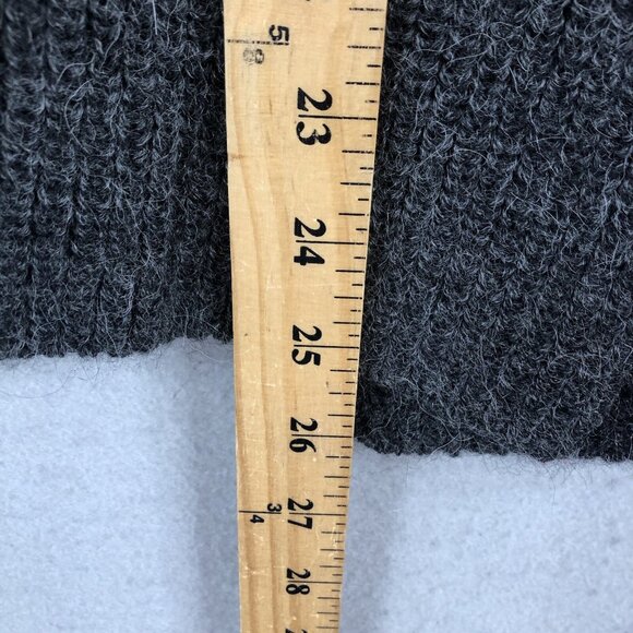 Classic Alpaca Sweater Womens Medium Gray SBaby Alpaca Big Collar Artsy NEW - Picture 5 of 16